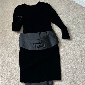 Victor Costa Black Velvet Wedding Dress